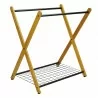 Oceanstar X-Frame Bamboo 3-Bag Laundry Sorter Without Bag - Angled - Oceanstar X-Frame Bamboo 3-Bag Laundry Sorter Without Bag - Angled