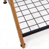 Oceanstar X-Frame Bamboo 3-Bag Laundry Sorter Without Bag - Lower Net Close-Up