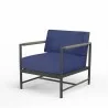 Pietra Club Chair in Echo Midnight, No Welt - Front Side Angle - Pietra Club Chair in Echo Midnight, No Welt - Front Side Angle