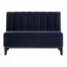 Sunpan Kosovo Modular Banquette Bench Abbington Navy -  Front Angle - Sunpan Kosovo Modular Banquette Bench Abbington Navy -  Front Angle