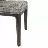 Sunpan Elisa Dining Chair in Grey Oak - Naya Check Black - Base Angle - Sunpan Elisa Dining Chair in Grey Oak - Naya Check Black - Base Angle