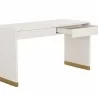 Sunpan Ilona Desk - Oyster Shagreen - Front Side Opened Angle - Sunpan Ilona Desk - Oyster Shagreen - Front Side Opened Angle