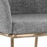 Sunpan Nadine Lounge Chair Chacha Grey - Seat Closeup Angle - Sunpan Nadine Lounge Chair Chacha Grey - Seat Closeup Angle