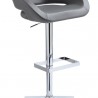 Sunpan Gustavo Adjustable Stool in Graphite - Front Side Angle