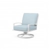 Bristol Club Swivel in Canvas Skyline w/ Self Welt - Front Side Angle