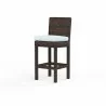 Montecito Barstool in Canvas Skyline w/ Self Welt - Front Side Angle - Montecito Barstool in Canvas Skyline w/ Self Welt - Front Side Angle