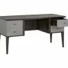 Sunpan Pattinson Desk Dark Brown-Grey Shagreen - Front Side Opened Angle - Sunpan Pattinson Desk Dark Brown-Grey Shagreen - Front Side Opened Angle