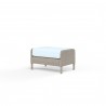Manhattan Ottoman in Canvas Skyline w/ Self Welt - Front Side Angle