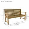Anderson Teak Victoria 3-Seater Bench- dimension - Anderson Teak Victoria 3-Seater Bench- dimension