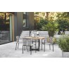 Alfresco Home Jakarta 47" Round Teak Top Dining Table - Lifestyle