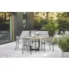 Alfresco Home Jakarta 47" Round Teak Top Dining Table - Lifestyle - Alfresco Home Jakarta 47" Round Teak Top Dining Table - Lifestyle