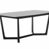 Sunpan Kali Dining Table 70.5" in Black - Grey Marble - Front Side Angle - Sunpan Kali Dining Table 70.5" in Black - Grey Marble - Front Side Angle