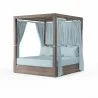Laguna Resort King Daybed in Canvas Skyline, No Welt - Front Side Angle - Laguna Resort King Daybed in Canvas Skyline, No Welt - Front Side Angle