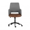 Sunpan Ian Office Chair - Bravo Cognac/Salt and Pepper Tweed  - Front Angle