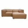 Moe's Home Collection Form Nook Modular Sectional Sonoran Tan Leather - Front Angle - Moe's Home Collection Form Nook Modular Sectional Sonoran Tan Leather - Front Angle