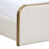 Sunpan Tometi Bed Queen Chacha Cream - Closeup Base Angle