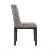 Sunpan Elisa Dining Chair in Grey Oak - Naya Check Black -  Side Angle