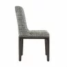 Sunpan Elisa Dining Chair in Grey Oak - Naya Check Black -  Side Angle - Sunpan Elisa Dining Chair in Grey Oak - Naya Check Black -  Side Angle