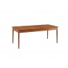 Greenington Erikka 110" Double-Leaves Extensible Dining Table, Amber, Side Angle