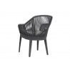 Milano Dining Chair in Echo Midnight w/ Self Welt - Back Side Angle
