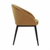 Sunpan Thatcher Dining Armchair Black Gold Sky - Side Angle - Sunpan Thatcher Dining Armchair Black Gold Sky - Side Angle