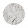 Sunpan Goya End Table Marble Look in White - Top Angle