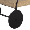 Sunpan Spruce Bar Cart - Closeup Base Angle