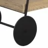 Sunpan Spruce Bar Cart - Closeup Base Angle - Sunpan Spruce Bar Cart - Closeup Base Angle