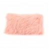 Moe's Home Collection Lamb Fur Pillow Rect. in Pink - Front Angle