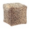 Moe's Home Collection Spotted Goat Fur Pouf - Cream