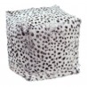Moe's Home Collection Spotted Goat Fur Pouf - Light Grey