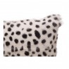 Moe's Home Collection Goat Fur Bolster Spotted - Light Grey - Closeup Angle