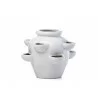Alfresco Home Six Pocket Ceramic Strawberry Jar - Lace - Front Angle - Alfresco Home Six Pocket Ceramic Strawberry Jar - Lace - Front Angle