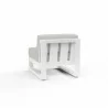 Newport Armless Club Chair in Cast Silver, No Welt - Back Side Angle - Newport Armless Club Chair in Cast Silver, No Welt - Back Side Angle
