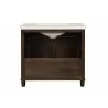 Crawford and Burke Almada 37" Dark Brown Single Bathroom Vanity, Back Angle - Crawford and Burke Almada 37" Dark Brown Single Bathroom Vanity, Back Angle