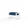 Newport Ottoman in Spectrum Indigo, No Welt - Front Side Angle
