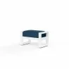 Newport Ottoman in Spectrum Indigo, No Welt - Front Side Angle - Newport Ottoman in Spectrum Indigo, No Welt - Front Side Angle