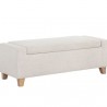 Sunpan Hartley Storage Bench in Natural - Moto Succo - Front Side Angle
