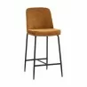 Sunpan Zeke Counter Stool - Black - Bergen Marmalade - Set of Two - Front Side Angle - Sunpan Zeke Counter Stool - Black - Bergen Marmalade - Set of Two - Front Side Angle