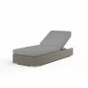 Coronado Adjustable Chaise in Canvas Granite w/ Self Welt - Front Side Angle - Coronado Adjustable Chaise in Canvas Granite w/ Self Welt - Front Side Angle