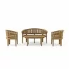 Anderson Teak Curve 4-Piece Conversation Set-9 - Anderson Teak Curve 4-Piece Conversation Set-9