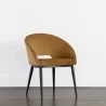 Sunpan Thatcher Dining Armchair Black Gold Sky - Front Side Angle - Sunpan Thatcher Dining Armchair Black Gold Sky - Front Side Angle