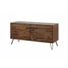 Crawford and Burke Longford 48 inch Dark Brown 2-Door Media Console, Side View - Crawford and Burke Longford 48 inch Dark Brown 2-Door Media Console, Side View
