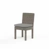 Coronado Armless Dining Chair in Canvas Granite w/ Self Welt - Front Side Angle - Coronado Armless Dining Chair in Canvas Granite w/ Self Welt - Front Side Angle