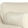 Sunpan Mackenzie Armchair - Astoria Cream Leather - Closeup Top Angle - Sunpan Mackenzie Armchair - Astoria Cream Leather - Closeup Top Angle