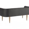 Sunpan Sammy Bench Grey Sky - Back Side Angle