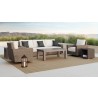 Coronado Swivel Rocker in Canvas Flax w/ Self Welt - Lifestyle