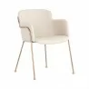 Sunpan Odesa Dining Armchair Dillon Cream - Front Side Angle - Sunpan Odesa Dining Armchair Dillon Cream - Front Side Angle