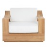Sunpan Tahiti Swivel Lounge Chair - Stinson White - Front Angle