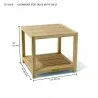Anderson Teak Glenmore 22" Side Table with 1-Tier-3 - Anderson Teak Glenmore 22" Side Table with 1-Tier-3